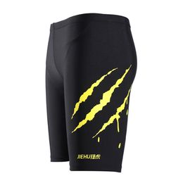 Men Multi Print Swimwear Elastic Swimming Trunks Beach Swim Knee High Shorts Surfing Summer Swimsuit Boxer Shorts 4XL Plus Size 220505