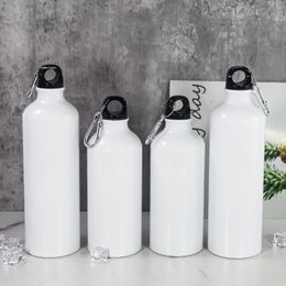 US warehouse Sublimation Aluminium straight tumblers white water bottles Three sizes Portable traval kettles