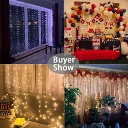 LED String Fairy Lights Christmas Decoration Chambre Remote Control USB Wedding Garland