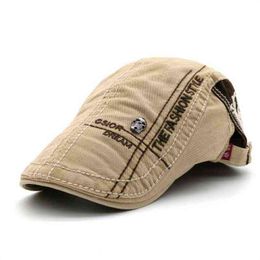 New Summer Outdoor Sports Cotton Berets Caps For Men Random Peak Caps Letter Embroidery Berets Hats Casquette Cap J220722