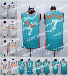 New Stitched Men's Semi Pro Movie Flint Tropics #69 Downtown Jersey #11 Ed Monix #7 Ed Monix #33 Jackie Moon Embroidery Jerseys White Green