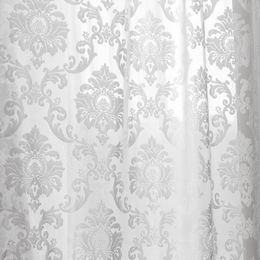 Curtain & Drapes Curtains For Bedroom Living Dining Room European Villa Damascus Cut Velvet White Embroidered Simple Windows Door BalconyCur
