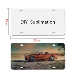 승화 번호판 장식 빈 흰색 알루미늄 빌보드 DIY 열전달 코팅 광고 시트