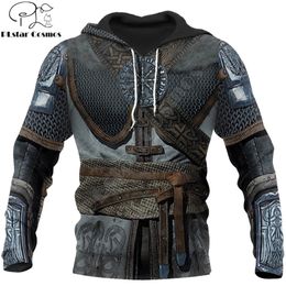 Viking Armor Tattoo 3D All Over Printed Men hoodies Harajuku Fashion hooded Sweatshirt Unisex Casual jacket Zip Hoodie WJ002 LJ200826