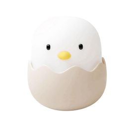 Night Lights Cartoon Eggshell Light For Kids Gift 6 Leds Nursery Room USB Rechargeable Bedroom Animal Chick Durable Touch ControlNight