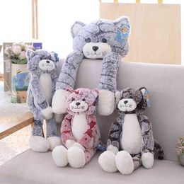 Pc Cm Kawaii Cool Cat Plush Toy Beautiful Long Legs Animal Dolls Stuffed For Children Kids Sleeping Pillow Gifts J220704