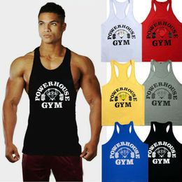 Men Print Style Gym Casual Sports Singlet Tank Top Tee Stringer Bodybuilding Muscle Fitness Vest 220526