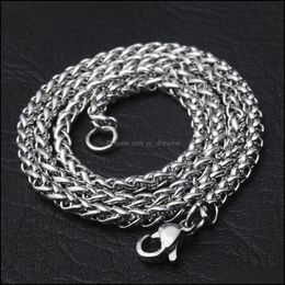Chains Necklaces Pendants Jewellery 316L Stainless Steel Chain Necklace Diy Accessories Titanium European American Keel 50-90Cm Drop Deliver