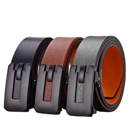 Belts Men's Toothless Automatic Belt Buckle Leisure Leather Business Designer Men High Quality CinturonesBelts