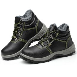 Cotton Shoes Men Work Safety Shoes Steel Toe Anti-Smashing Wear roof Soft Light Indestructible Protective Boots Sneaker