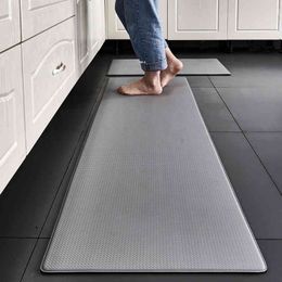 Thickened Pu Leather Kitchen Floor Mat Long Rebound Non Slip Waterproof Scrubbing