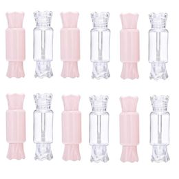 Lip Gloss Pieces Adorable Candy Shape Empty Tube DIY Refillable Container Cosmetic Sample Bottle With Rubber InsertsLipLip