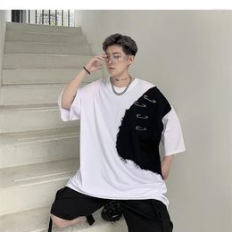 Men's T-Shirts Summer Ins Korean Fashion Men's Loose Sleeveless T-shirt Youth Vest Casual Shorts SuitMen's Mild22