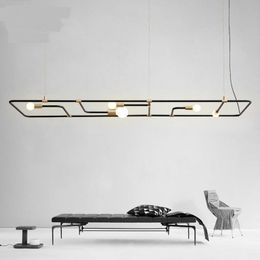 Pendant Lamps Creative Modern Minimalist Bars Restaurant Coffee Shops Nordic Checkout Tables Rectangular Dining Lights LO72022Pendant