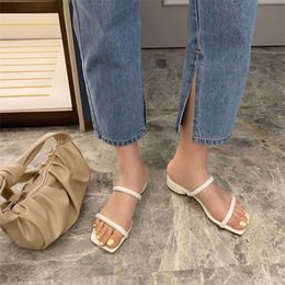 sandals female ins joker to wear the new summer fashion slippers bottom with Roman women lykjyx 210306