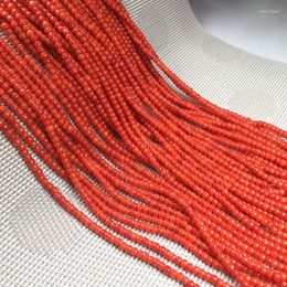 Other Fashion Coral Bead Round Beads 3x4mm Elegant Stone For Jewelry Making DIY Necklace Bracelet Edwi22