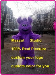 purple monster mascot costume purple alien custom fancy costume anime kits mascotte fancy dress carnival costume 401646