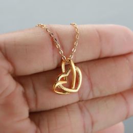 Pendant Necklaces Blaike Charm Heart Necklace For Women Silver/Rose Gold/Gold Wedding Engagement Jewelry GiftsPendant