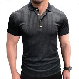 Mens Pathwork Polo Workwear Casual Slim Fit Short Sleeve Henley T-Shirts Cotton Shirts TM Y56 