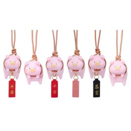 Interior Decorations Accessories Car Rear View Mirror Pendant Cute Pig Decor Lucky Piggy Hanging Ornament