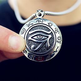 Pendant Necklaces Fine Hand-made Vintage Embossed Mayan Characters Eye Of Horus Men's And Women's Jewelry NecklacePendant