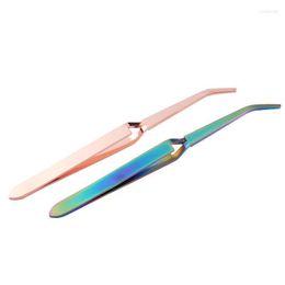 Nail Art Equipment Shaping Clip Stainless Steel Tweezers Manicure Tools X-Type Tweezer Nipper Picking Up Rhinestone Prud22