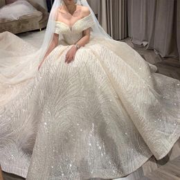 Other Wedding Dresses Dress 2022 Bride Off The Shoulder Ball Gown Vestidos De Novia Long Train Embroidery DressesOther