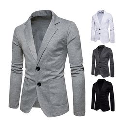 New Men 's Sweater Thin Korean Slim VNeck Cardigan Men' s Sweater Men 's Jacket Spring New Style Lapel Collar Blazer Outwear T200319