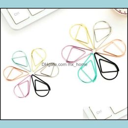 Filing Supplies Products Office School Business Industrial 25Mm Clip Metal Drop Shape Paper Clips Kawaii Bookmark Stationery Delivery 2021