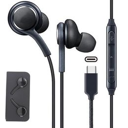 earphones for galaxy Canada - Type C In Ear Earphones Wired Headphones Stereo Headset with Microphone for Samsung Galaxy S20 Note 20 Note 10 Smartphones