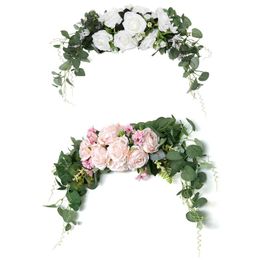 Decorative Flowers & Wreaths Display Wedding Party Wall Ceremony Arch Decor Artificial Flower Floral Fake PlantDecorative