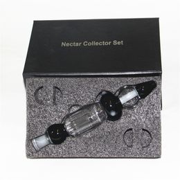 Hookahs 14mm Nectar Set two funcations concentrate glass dab straw water pipes with box glass connector adapters oil burner