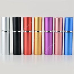 5ml Portable Mini Aluminum Refillable Perfume Bottle With Spray Empty Makeup Containers With Atomizer For Traveler 1500pcs Sea Shipping DAJ478