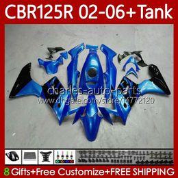 +Tank OEM Fairings For HONDA CBR 125R CBR 125 R CC CBR125R Light blue 2002 2003 2004 2005 2006 Body 124No.88 CBR-125 CBR125RR 02-06 CBR-125R 125CC 02 03 04 05 06 Bodywork