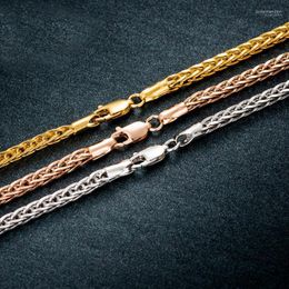 70cm Pure AU750 Gold Necklace Chain Men's Heavy Wheat Link Necklace1