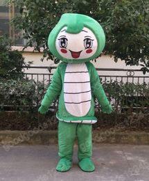 Performance Green Snake Mascot Costumes Halloween Fancy Party Dress Cartoon Character Carnival Xmas Advertising Birthday Party Costume Outfit