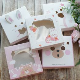 macaron wedding favors UK - Gift Wrap 14.4 5cm Pink Bear 10pcs Macaron Chocolate Paper Box Wedding Favor Christmas Birthday Party Gifts PackagingGift GiftGift