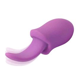 Nxy Eggs Bullets 10 Speeds Tongue Vibrator Oral Licking Clitoris Stimulate Nipple G spot Massage Soft Silicone Quiet Sex Toys for Women 220509