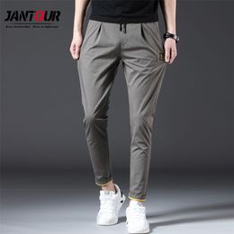 Jantour Brand Spring Summer Casual Pants Men Cotton Slim Fit Chinos Fashion Men Pants Trousers Male Brand Jogger Clothing 201128
