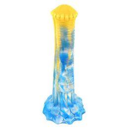 Nxy Dildos Dongs 2022 Latest Colorful Fantasy Dildo Liquid Silicone Fake Penis Sex Toys for Women Vaginal Stimualtor Anal Butt Plug Adult 220511