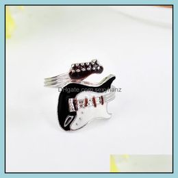 Band Rings Ring For Women Jewellery Fashion Style Punk Bright Colorf Glazed Guitar Beautifly Drop Delivery 2021 Sexyhanz Dhejg