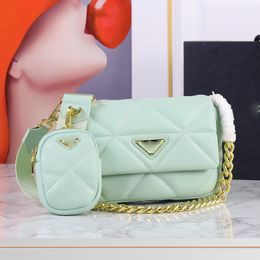 Women Handbag Diamond Lattice Cross Body Bags Fashion Letters Triangular Metal Sheet Adjustable Wide Strap Interior Zip Pocket Handbags