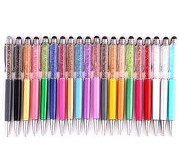 Cheapest Glitter Ballpoint Pen Student bling writing Colorful Crystal Ball pens black ink Touch Pens For School Office