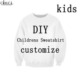 Children s Sweatshirt Boy Girl 3D Print DIY Personalized Design Kids Image P o Star Singer Anime Hip Hop Baby Tracksuit M200 220708