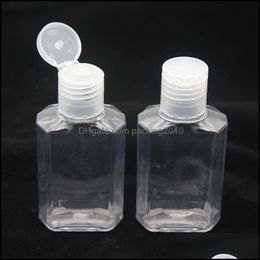 60Ml Empty Hand Sanitizer Gel Bottle Soap Liquid Clear Squeezed Pet Sub Travel Drop Delivery 2021 Packing Bottles Office School Business I