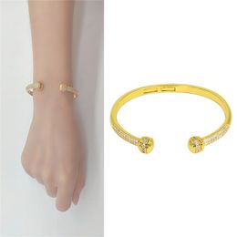 gold balls bangle Canada - Bangles For Women Double Ball Zircon Stone Light Yellow Cuff Charm Gold-plated Fashion African Jewelry Dubai Wholesale Bracelet Vintage Casual Hand Accessories