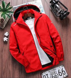 Men's Jackets Spring And Autumn Personality Men's Design Trend Jacket Young Hooded Fashion Zipper Windbreaker JacketMen's