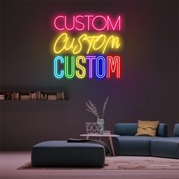 Light Home Custom Sign Wedding Happy Birthday Party Wall Decor Led Neon Signs For Atmosphere 220615