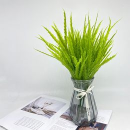 Decorative Flowers & Wreaths Artificial Outdoor Plant Plastic Greening Shrub Wheat Grass Garden Indoor And Decoration Seedling GrassDecorati