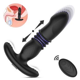 12 Frequency Telescopic Dildo Vibrator Remote Control Prostate Massager Male Masturbator Adult Product Erotic sexy Toys for Man